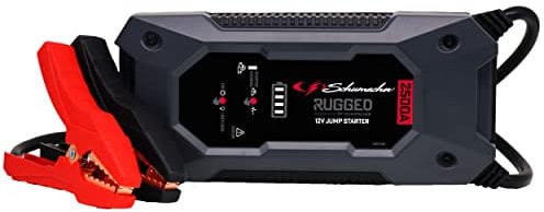 Schumacher Electric SBX464 - Booster Batterie Voiture 2500A 12V - Démarreur Lithium Sécurisé Pinces Intégrés - Moteurs Essence 10L/ Diesel 7L - Chargeur USB, Lampe LED - Mode Override et Pre-Boost