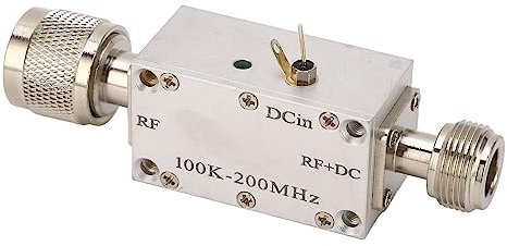 PenRux RF Bias Tee T Piece High Frequency Amplifier Module, Coaxial Feeder, DC Blocker, RF Powered, Extended Component Life, RF Terminal Input for Optical Modulation Drive 0.1-200MHz 1A