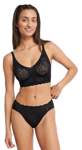 Sloggi Women's Zero Feel Bliss Bralette Bra, Black, S