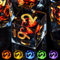SIQUK 7 Stück DND Würfel Set Würfel Spielwürfel Liquid Core Würfel Polyedrische Würfel Set mit Geschenkbox für Dungeons and Dragons RPG MTG (Rote Flamme Drache)