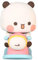 BIOSA Home Decor Bubu Dudu Panda-Bär-Figur, Spielzeug, niedlicher Action-Kawaii-Bär, Panda-Kunst-Bär-Spielzeug, 6,5 cm, Sammlerstück, süßes Action-Kawaii-Bär-Spielzeug for Kinder, Geburtstag