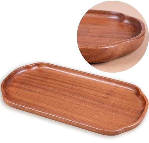 Goodwei Bandeja de madera maciza, 30 x 15 cm, accesorio para ceremonia del té Matcha