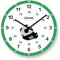 Personalisierte Kinderwanduhr Fußball Junge Geschenk zum Geburtstag Grün Wanduhr mit Name