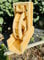 DARLUX Garten-Deko Holz Wasserrad L mit Rinne I Wasserspiel I Wassermühle I Mühlenrad I Gartendekoration I Deko Kaskade I Höhe 42 cm Natur