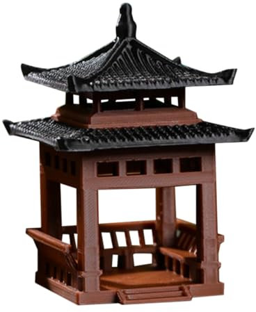 KONTONTY Simulationspavillonstatue Für Aquarium Metallpavillon Dekoration Bonsai-landschaftsornament Realistische Ausführung Einfach Zu Reinigen