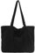 ONCCI Unisex Schultertasche Damen Tote Bag, Cordtasche Groß Umhängetasche Shopper Handtasche Casual Crossbody Bag für Schule Uni Büro Arbeit Reisen Ausflug Einkauf (SCHWARZ)