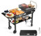Lineware Grilltisch, tragbarer Grillwagen, stabiler 78,7 cm B x 43,2 cm T Bewegliche Grilltische für draußen mit Rollen, klappbarer Grilltisch mit Papierhandtuchhalter, für Blackstone Ninja