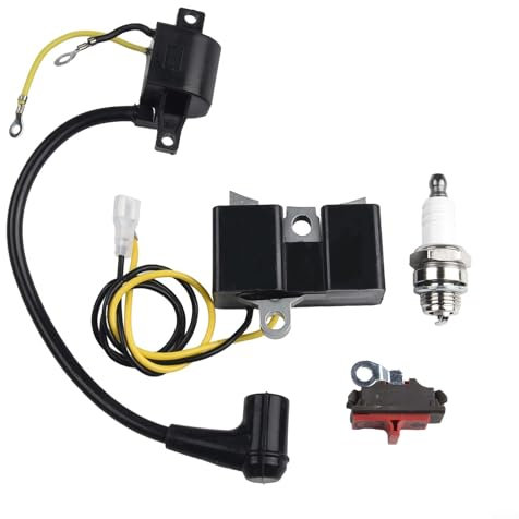 for IGNITION Coil Kit Compatible For H-usqvarna 61 66 162 266 Chainsaw 501516201, Easy To Install, Black