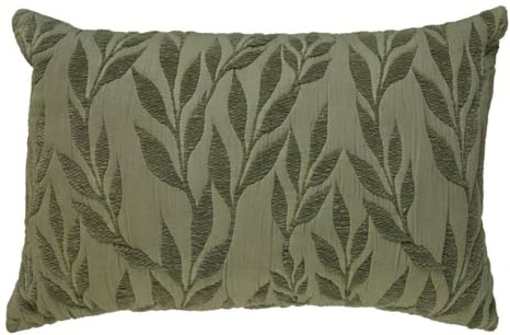 ATMOSPHERA CREATEUR D'INTERIEUR Kissen Jacquard Letho, 38 x 58 cm, Chiffon, Hellgrün