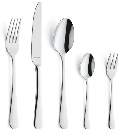 Kuppels Delia Besteck Set 30-teilig | Essbesteck für 6 Personen | Modernes Trendbesteck | Edelstahl 18/0 hochglanzpoliert | Spülmaschinenfest