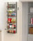 VyGrow 12.3 W Over Door Storage, 6-Tier Narrow Over the Door Pantry Organizer with Adjustable Basket, Pantry Kitchen Storage Room Spice Rack, Black