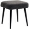 HOMCOM Fußhocker Sitzhocker Quadratischer Schminkhocker Fußstütze mit Kaschmir-Optik, Stahlbeine, für Wohnzimmer, Schlafzimmer, Dunkelgrau, 42 x 42 x 47 cm