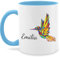 Tasse Tassen 325ml - Vogel - Personalisierbares Kolibri Geschenk mit Namen | Geschenkidee Vogel-Fans | - 325 ml - Hellblau - vögel cup teetasse