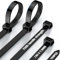 NORSHY Serre-Cable Noir, Attache-Cable Resistant la Traction 75 kg, 100 Pices, Nylon, Style Verrouillage, 200 mm x 7,6 mm