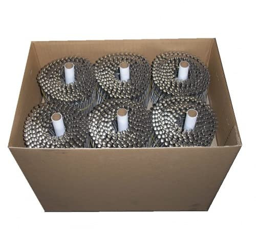 Chiodi per bobina, 16°, 2,5 x 64 mm, anello in acciaio inox A4, testa piatta per chiodatrice 3,6 m K