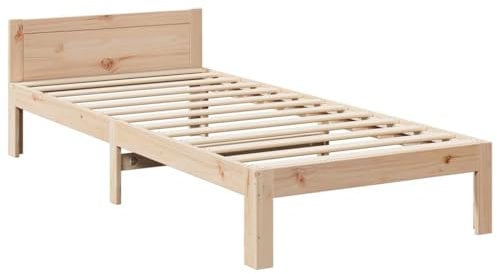 vidaXL Familienbett ohne Matratze 240x200 cm Massivholz Kiefer, Bett, Familien-Bettrahmen, Bettgestell, Familien-Bettgestell, Bettrahmen