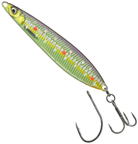 Savage Gear Seeker ISP Fishing Lures, UV-Active Hot Spots, Meerforellenblinker, Mefo-Blinker, Blinker von 12g - 28g, Forellenblinker (Motor Oil, 28g)
