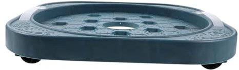 GRIRIW 1pc Movable Gas Tank Holder Wheels Round Tray for Lpg Gas Bottle Storage Lightweight Design Easy to Clean and Organize for Kitchen Use