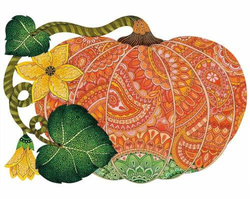 Wentworth Jigsaw Puzzle - Puzzling Pumpkin – 200 Pieces – Vine Cut - For Adults - Shaped Puzzle Pieces & Themed Whimsies - Great for a Gift