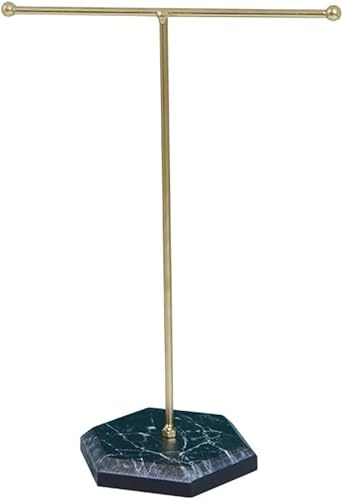 Heyumybit Espositore per Gioielli,Metallo T-Bar,Porta Collane e Orecchini,Albero Porta Gioielli,Organizzatore Gioielli,Supporto per Orecchini,Orecchini,Anelli,Collane