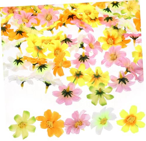OSALADI 150 Stück Kleiner Künstliche Blumenköpfe für Selbstgemacht Dekoration Weich und Haltbar für Hochzeiten Partys und Bastelprojekte