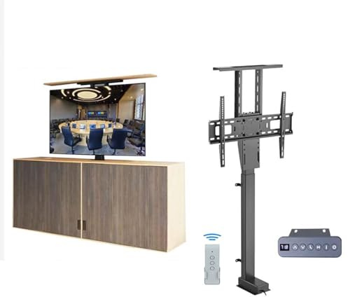 YUZDNM Electric TV Lift Stand - Adjustable TVs Mount Bracket - Can Be Hidden In A Cabinet Motorized Tv Mount, Up To 60kg, Travel Less Than 40 Seconds(42-65in TV)
