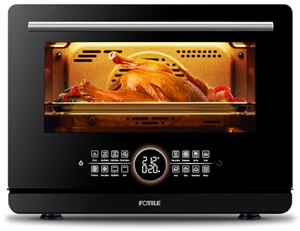 FOTILE HYZK32-E3-B ChefCubii 1.1 cu. ft. 4-in-1 Combi-Steam Oven with Steam-Bake, Air Fry, Convection, Dehydrator Functions, and 50 Preset Menus, Black