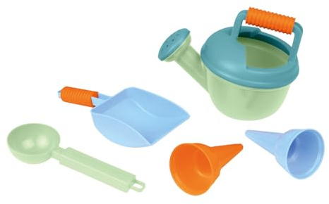 Lena Arrosoir 5 pièces - Jouet arrosoir antidérapant 0,5 L, Pelle, cuillère & 2 gaufres, certifié TÜV, Jouet de Sable pour Enfants dès 12 Mois