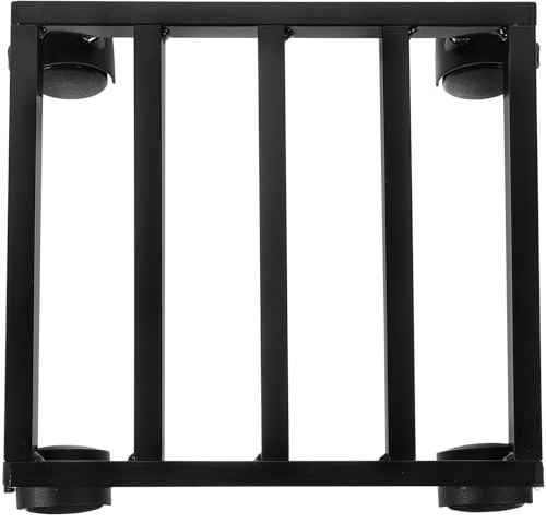 Genérico Soporte con Ruedas de Hierro para Plantas y Macetas Grandes, Base Rodante Cuadrada Negra de 25cm, Adecuado para Jardinería Interior y Exterior