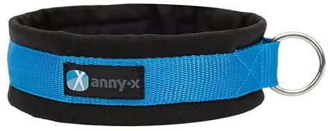 Anny·X Steckhalsband Fun Schwarz-Blau | Gepolstertes Hundehalsband | Größe 7 (52-58 cm)