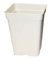 Florateck – Macetero cuadrado blanco 23 x 23 x 27,5 cm – 11 L (fondo absorbente)