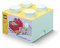 LEGO Aufbewahrungsstein, 4 Noppen, Stapelbare Aufbewahrungsbox, 5,7 l, mintgrün