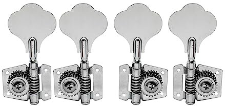 Musiclily Basic 2L2R Offen Bass Mechaniken Set für Ibanez Style E-Bass, Chrom
