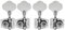Musiclily Mécaniques Basse 2x2 Open Gear Style pour Fender Jazz et Precision Bass 4 Cordes, Chrome