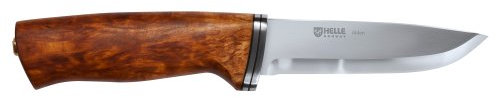 Alden Sandvik 12C27 - Coltello da caccia / outdoor, con manico in legno di betulla, fodero in pelle
