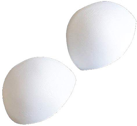 HAND ® 201-2 M White Comfortable Replacement Bra Pads/Inserts - 2 Pairs