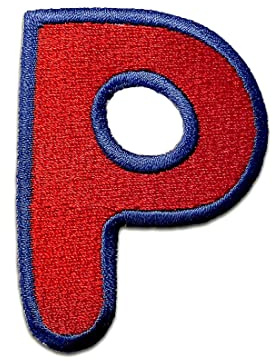 Catch the Patch Letter P Red Iron-on Letter Patch 6,2 x 4,6 cm for Kids Adults with Personalised Name Initials Monogram, Letters Numbers Custom Transfer Football Decoration