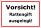 Melis-Folienwerkstatt Schild Vorsicht Rattengift ausgelegt – 15x20cm, 30x20cm und 45x30cm – Bohrlöcher Aufkleber Hartschaum Aluverbund -S00146B