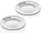 Petromax Emaille Teller 2er Set weiß (22,5 cm), Leichtes und robustes Campinggeschirr mit Edelstahlrand, Hygienisch, kratzfest, Ideal für Outdoor, Camping, Draußen-Kochen, Leicht zu reinigen