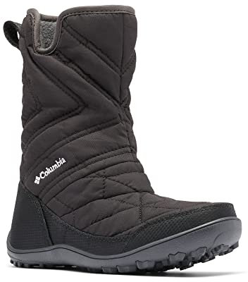 Columbia KIDS MINX SLIP III stivali da neve impermeabili Unisex - Bambini e ragazzi, Nero (Black x White) - Youth, 39 EU