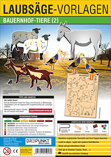 Dreipunkt Verlag Laubsägevorlage Bauernhof-Tiere. .2