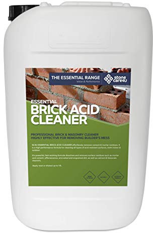 Stonecare4u - Essential Brick Acid Cleaner - 25 Litre - High-Performance Formula Effortlessly Removes Cement & Mortar Residue from Walls & Brickwork…