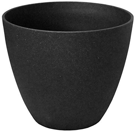 Gartenpirat Cache-Pot Grand Ø 40 cm Hauteur 37 cm Effet Pierre Gris Anthracite extérieur Jardin