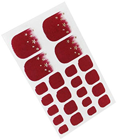 2sheet Toe Nail Stickers Fashion Toe Nail Wraps Nail Art Full Cover Adhesive Foil Stickers Manicure Decals
