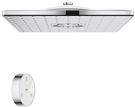 GROHE Rainshower SmartConnect 310 Cube | Kopfbrause 2 Strahlarten | mit Bluetooth-Konnektivität, chrom | 26643000