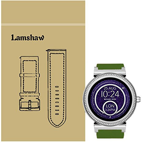 LvBu Armband Kompatibel Für MK Sofie, Sport Silikon Classic Ersatz Uhrenarmband Für MK Access Sofie Smartwatch (Grün)