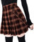 HAHAEMMA Emma Jupe plissée pour Femme Automne Hiver Élégante à Carreaux Tartan Imprimé Taille Haute Stretch Mini Skater Jupe Plissée Style écolière,S,Z-marron