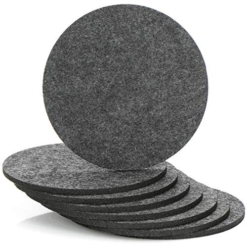 com-four® 8X Filzuntersetzer, Tischschoner aus robustem Filz | Unterlage für Töpfe - Gläser - Schüsseln und Vasen - runde Schutzmatte für Tisch und Möbel Ø 15 cm