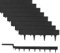 BigDean 12,8 m Rasenkante mit 16 Elemente á 80 cm - Biegbarer Kunststoff in Rattan-Design - Beeteinfassung, Beetumrandung, Palisaden - 9,5 cm hoch