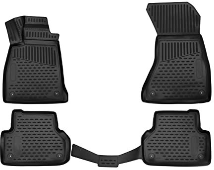 OMAC Gummimatten Fußmatten kompatibel mit Audi A5 F5 Sportback 2016-2024 TPE Schwarz 4X